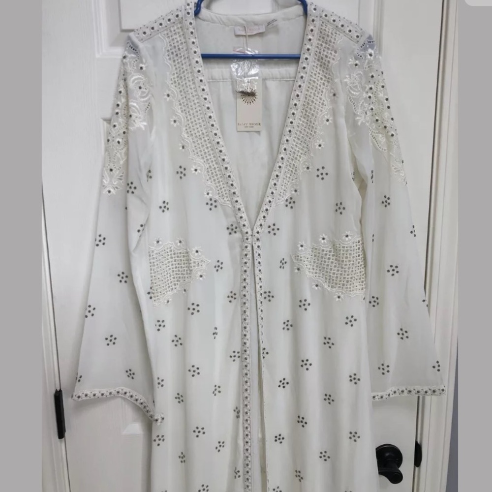 Ramy Brook Alister Bead Embroider Western Duster L - Picture 3 of 6